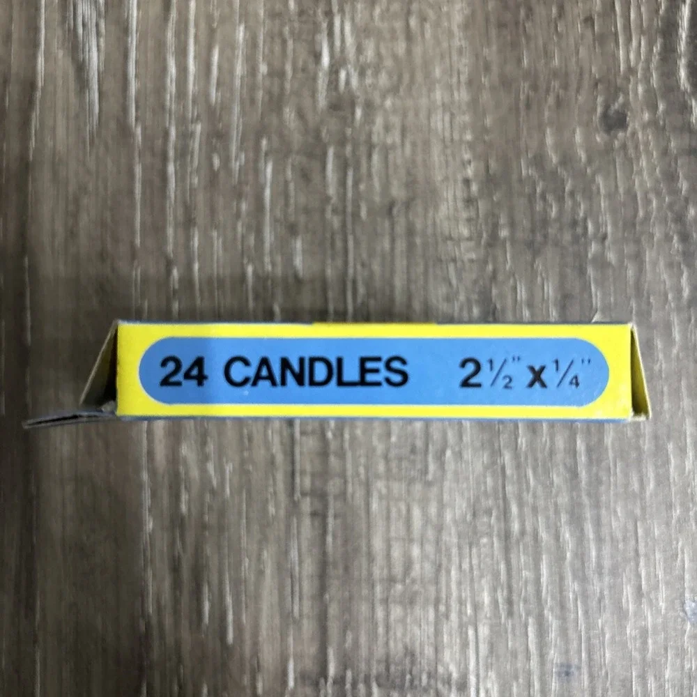 1989 Unique Industries Vintage 24 Spiral Birthday Candles NEW Pink White Blue